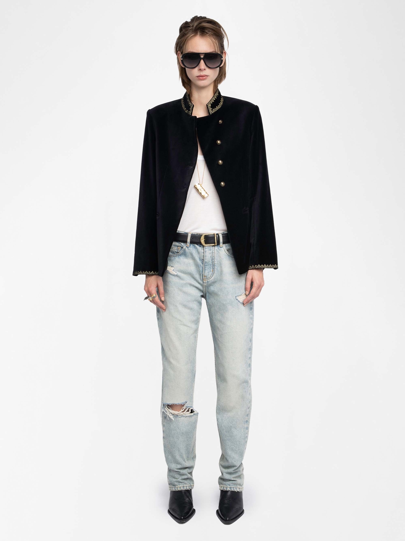 VERYSA VELVET BLAZER