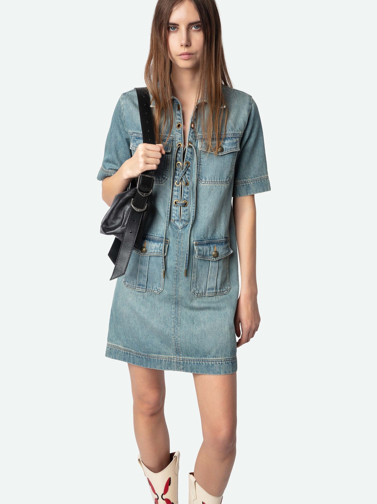 RECORD DENIM DRESS