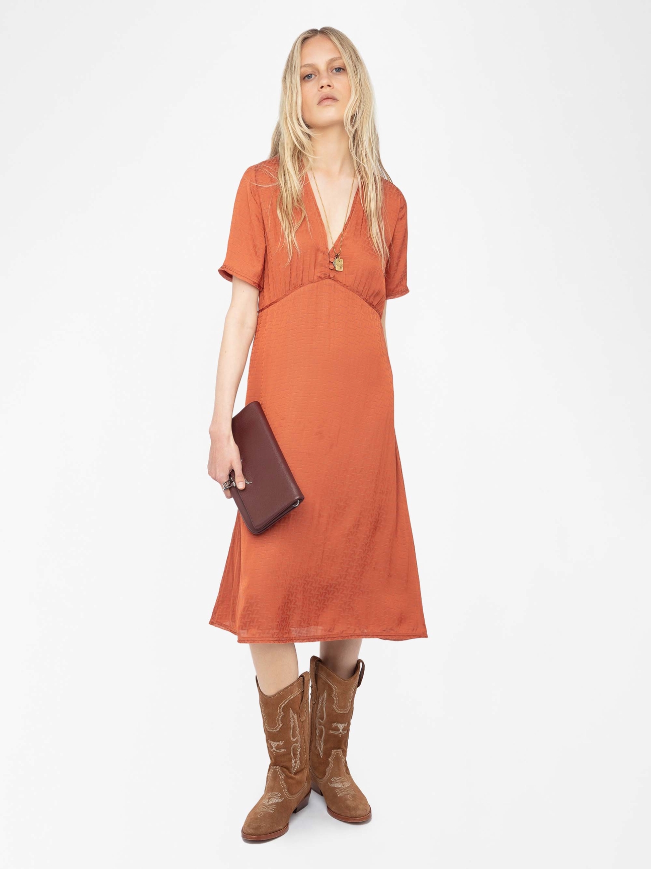 RHODRAL SATIN DRESS
