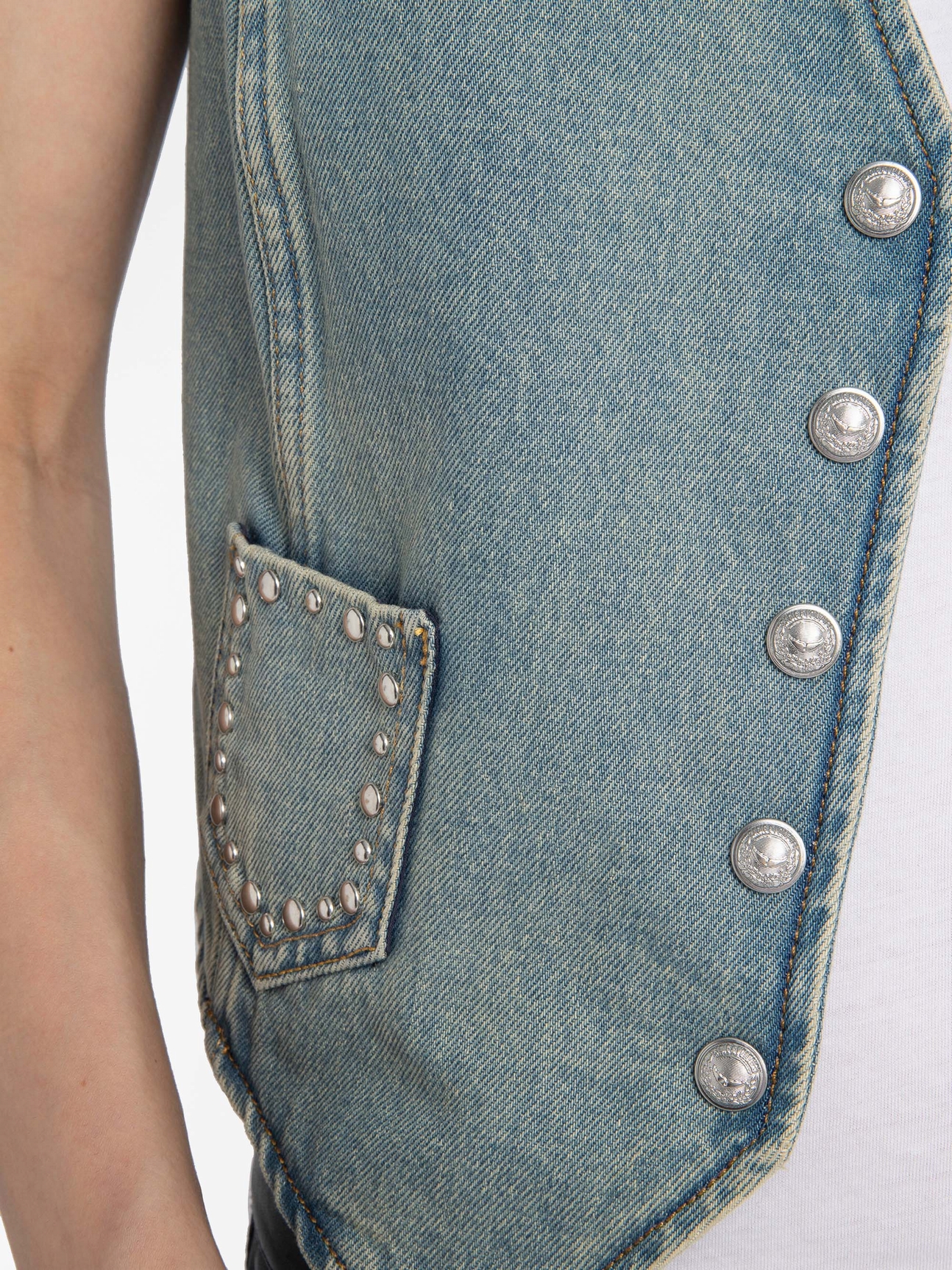 GILLIER DENIM WAISTCOAT