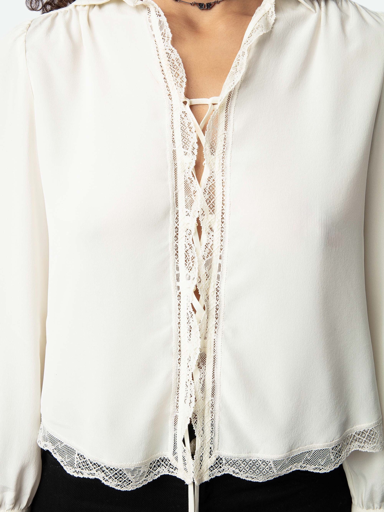 TOPZYL DIAMANTE SILK SHIRT