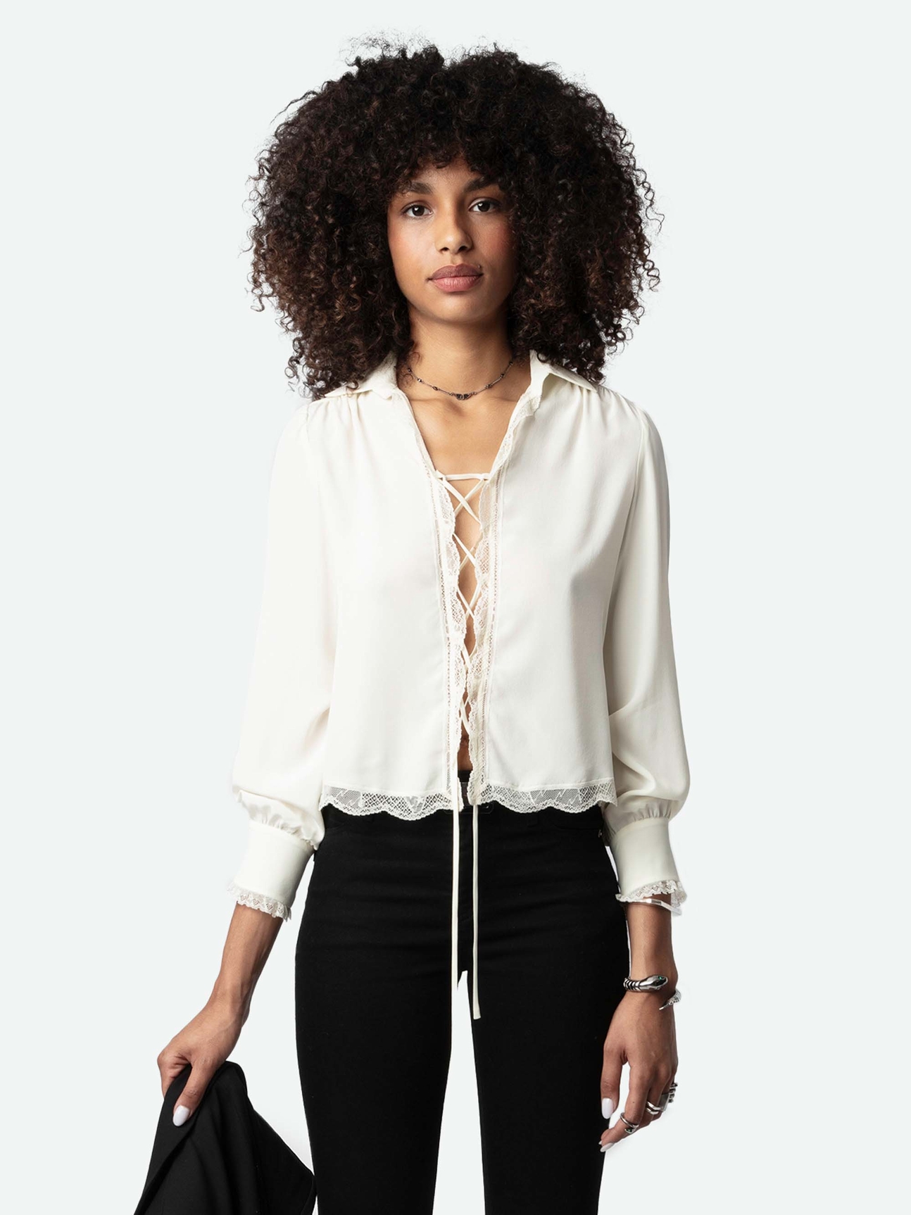 TOPZYL DIAMANTE SILK SHIRT