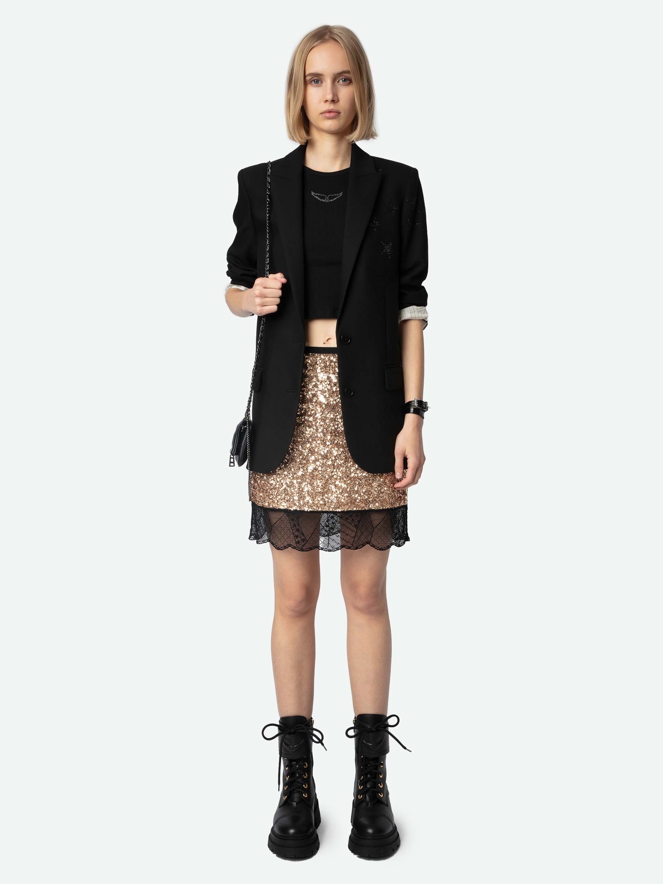 JUSTICIAS SEQUINS SKIRT