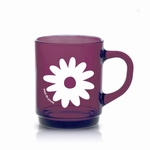 COLLECTION MUG RETRO - PIED DE POULE - MARGUERITE PRUNE - 1