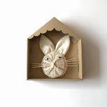 TROPHÉE LAPIN - ATELIER SOLELH - ECRU POIS DORE - 1