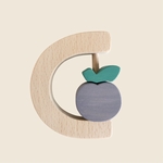 HOCHET BEBE COULEURS - KMR CHILDWOOD - PRUNE - 1