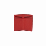 PORTE CARTES MINI CUIR - CARRE ROYAL - ROUGE - 2