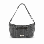 MINI CHARLOT LE SAC CROSSBODY - RIVE DROITE - STRIPED BLACK DENIM - 1