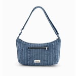 MINI CHARLOT LE SAC CROSSBODY - RIVE DROITE - STRIPED BLUE DENIM - 1