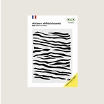 GRAND STICKER REFLECHISSANT - RAINETTE - ZEBRE ARGENT - 1