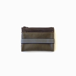 POCHETTE SIAMOISE CUIR 9X12 H - BANDIT MANCHOT - KAKI - 1