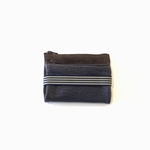 POCHETTE SIAMOISE CUIR 9X12 H - BANDIT MANCHOT - MARINE - 1