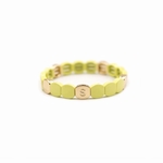 BRACELET COLORE METAL EMAILLE - SELECTION MAISON PLUME - VERT CLAIR - 1