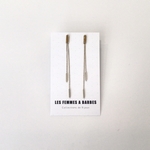 CLOUS DOUBLE TINY LONGS - LES FEMMES A BARBES - BRONZE - 1