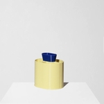 HENRI POT A CRAYONS - WARREN ET LAETITIA - JAUNE PASTEL BLEU - 1