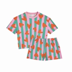 PYJAMA COTON BIO - WE ARE JOLIES - COEURS RAYURES - 1
