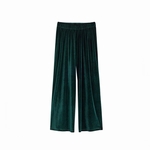 PANTALON - WE ARE JOLIES - VELOURS VERT - 1