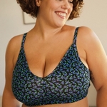 BRASSIERE COTON BIO - WE ARE JOLIES - MINI FLEURS BLEU - 2