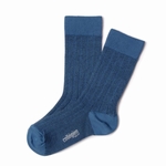 CHAUSSETTE GRAIN DE CAVIAR - COLLEGIEN - BLEU SAPHIR - 1