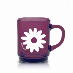 COLLECTION MUG RETRO - PIED DE POULE - MARGUERITE PRUNE - 1