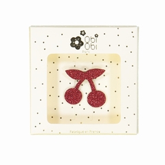 BROCHE PAILLETTE 6CM - OBI OBI - CERISE ROUGE - 1