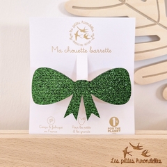 BARETTES CLIP - LES PETITES HIRONDELLES - NOEUD VERT - 1