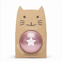 BALLON 22 CM - RATATAM - ROSE PAILLETTES - 1