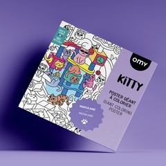 POSTER A COLORIER - OMY - KITTY - 1