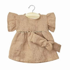 ROBE DAISY - MINIKANE - HEADBAND LIN NOISETT - 1