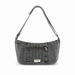 MINI CHARLOT LE SAC CROSSBODY - RIVE DROITE - STRIPED BLACK DENIM - 1