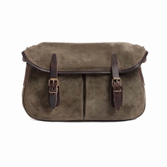 SAC MUSETTE LEATHER PM - BLEU DE CHAUFFE - NOISETTE - 1