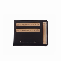 PORTEMONNAIE BILLET CARTE CUIR - LES ATELIERS FOURÈS - MARINE - 1