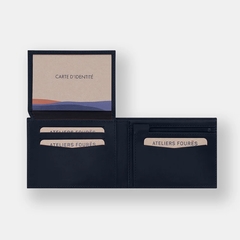 PORTEFEUILLE ITALEN DOUBLE P - LES ATELIERS FOURÈS - MARINE - 2