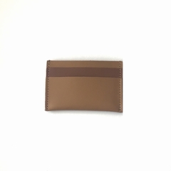 PORTE CARTE PLAT CUIR 7X10,5 - BANDIT MANCHOT - CAMEL - 1