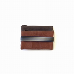POCHETTE SIAMOISE CUIR 9X12 H - BANDIT MANCHOT - COGNAC - 1