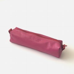 TROUSSE A STYLO CUIR - BANDIT MANCHOT - ROSE - 1