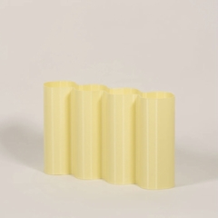 VASE ALVARO 2 - WARREN ET LAETITIA - JAUNE PASTEL - 1