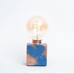 LAMPE CARREE - SELECTION MAISON PLUME - CUIVRE BLEU - 1