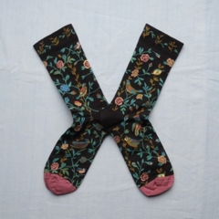 COFFRET CHAUSSETTES - BONNE MAISON -  FLEURS ET OISEAUX - 2