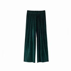PANTALON - WE ARE JOLIES - VELOURS VERT - 1