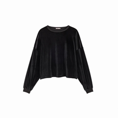 SWEAT - WE ARE JOLIES - VELOURS NOIR - 1