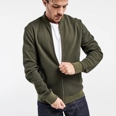 PEDRO SWEAT ZIPPE PIQUE - LA GENTLE FACTORY - KAKI - 1