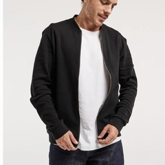 PEDRO SWEAT ZIPPE PIQUE - LA GENTLE FACTORY - NOIR - 1