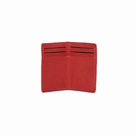 PORTE CARTES MINI CUIR - CARRE ROYAL - ROUGE