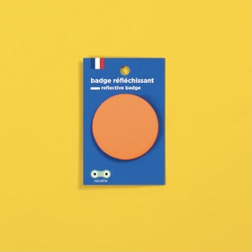GRAND BADGE REFLECHISSANT - RAINETTE - ORANGE