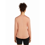 T SHIRT W MERINO SPHERE III LS - ICEBREAKER - 0AC1/DESERT SAND - 2