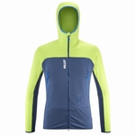 POLAIRE FUSION GRID HOODIE M - MILLET - N3179/D DENIM/A GREE - 1