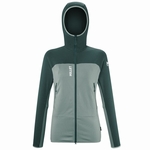 POLAIRE FUSION GRID HOODIE W - MILLET - N9310/SEAWEED/BOTTLE - 1