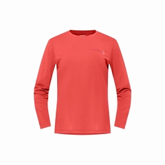 T SHIRT FEMUND TECH LS W - NORRONA - 1107/PAPRIKA - 1