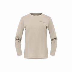 T SHIRT FEMUND TECH LS W - NORRONA - 4411/OATMEAL - 1
